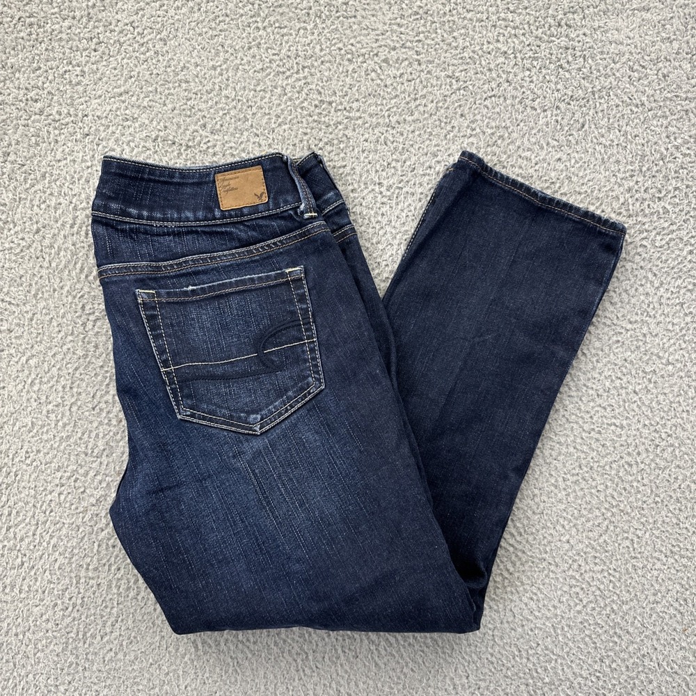 American Eagle Artist Crop Ankle Jeans Low Rise Stretch Straight Women's 10 x 26